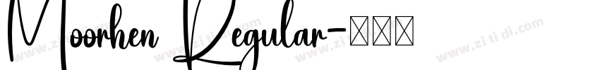 Moorhen Regular字体转换